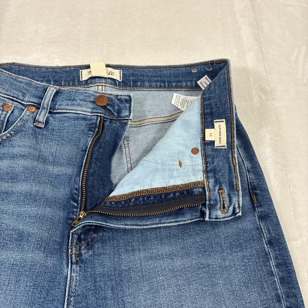 Madewell 29 Slim Demi-Boot Classic Blue Denim Jeans Benefits Charity - Picture 8 of 14
